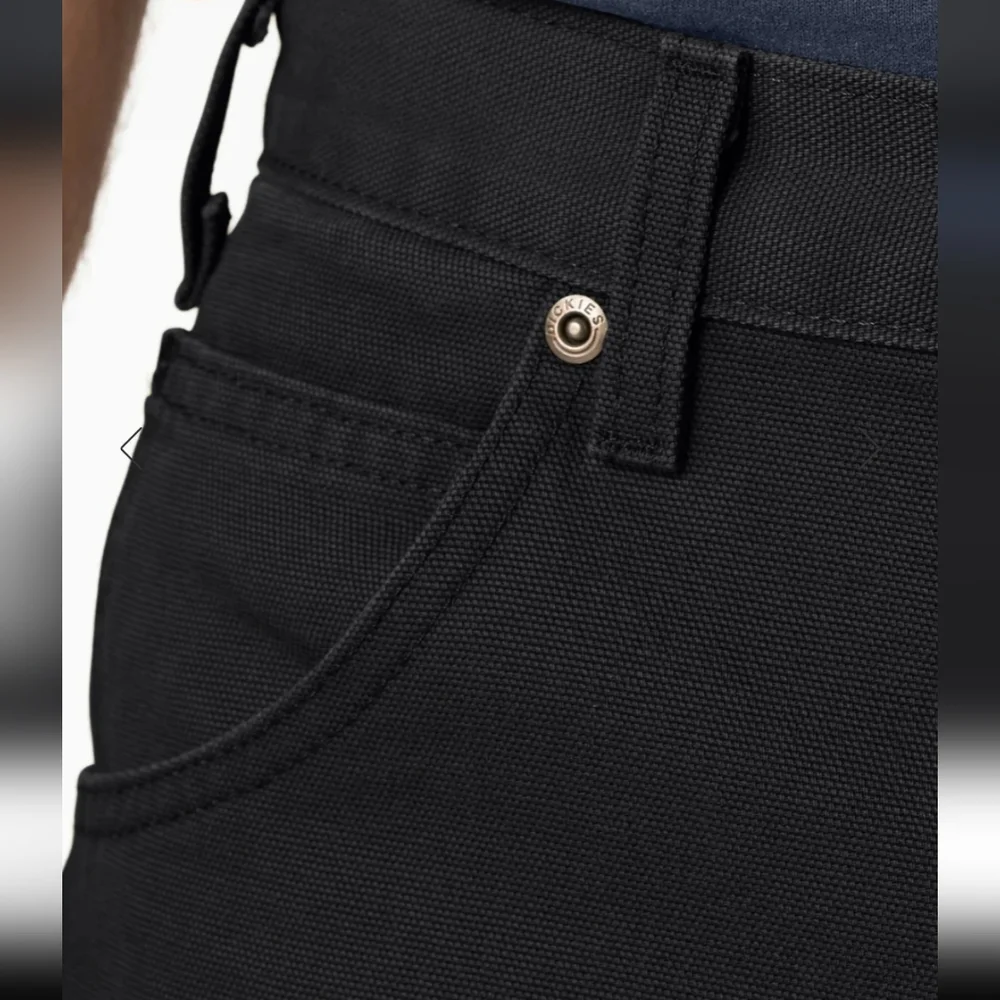 Dickie's Relaxed Fit Heavyweight Duck Carpenter Pants Rinsed Black 34x32 NWT - Picture 4 of 10